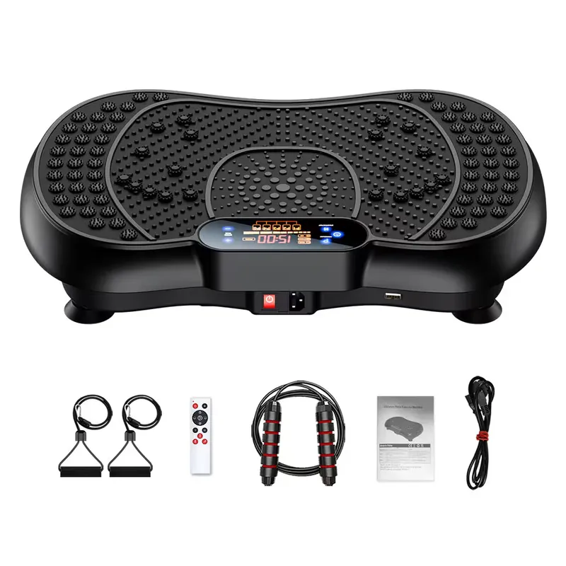HOMEFITNESSCODE Vibration Plate Exercise Machine with Bluetooth & Resistance Bands