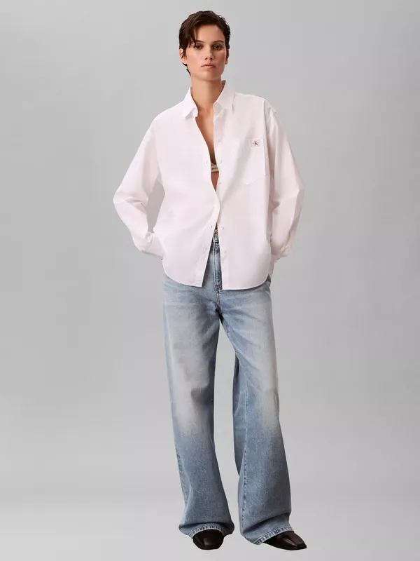 Calvin Klein Relaxed Fit Poplin Shirt, Island Lilac