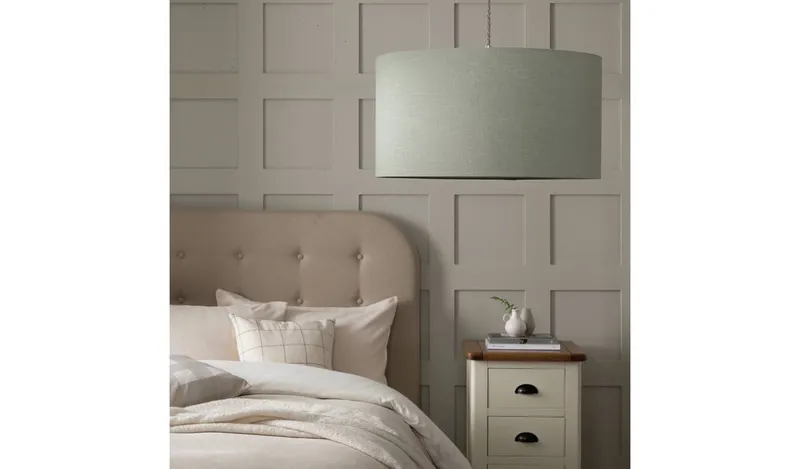 Habitat Grey Linen Easy Fit Lampshade - 49cm