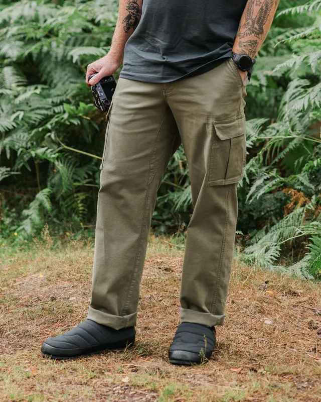 Passenger Clothing Lakeside Cargo Cotton Trouser - Dusty Olive