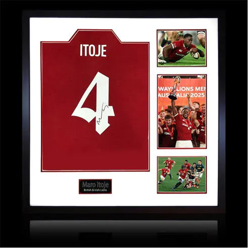 The Fan Cave Maro Itoje Signed British & Irish Lions 2025 Shirt