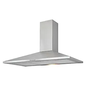 Cooke & Lewis CHS90 Stainless steel Chimney Cooker hood (W)90cm - Brushed inox stainless steel effect