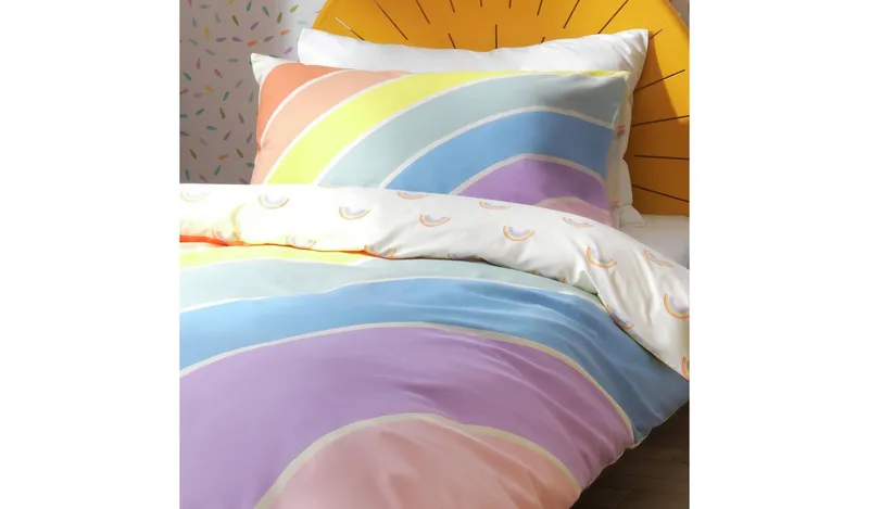 Habitat Kids Rainbow Panel Multicolour Bedding Set