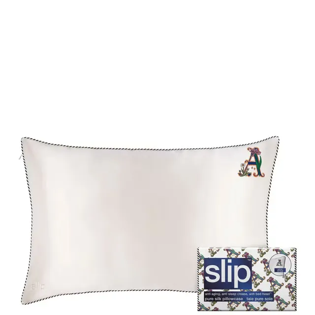 slip pure silk initial collection queen pillowcase