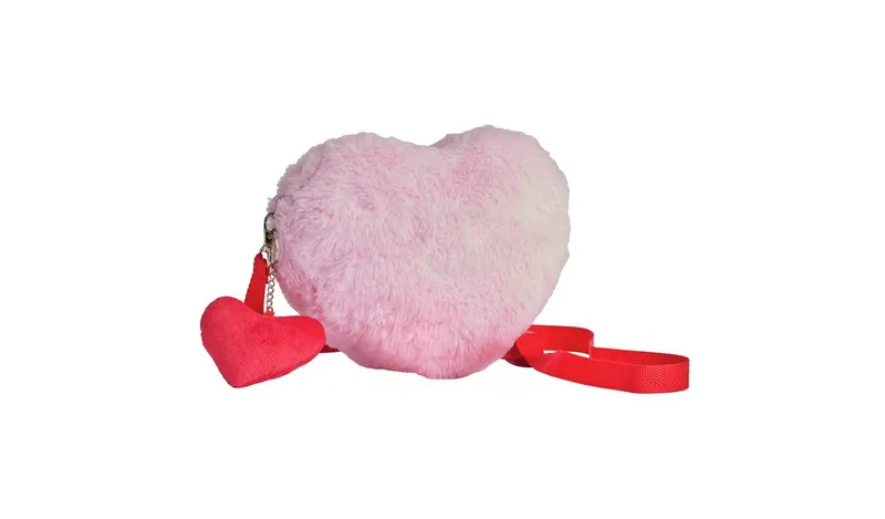 Argos Home Pink Heart Plush Bag