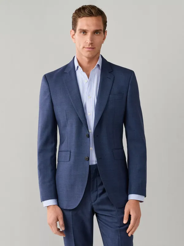 Hackett London Prince of Wales Check Suit, Blue