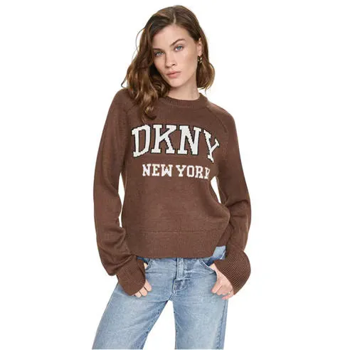 DKNY Long Bell Sleeve Raglan Logo Sweater