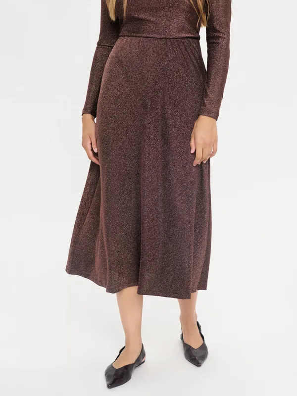 Saint Tropez Noella Metallic Midi Skirt