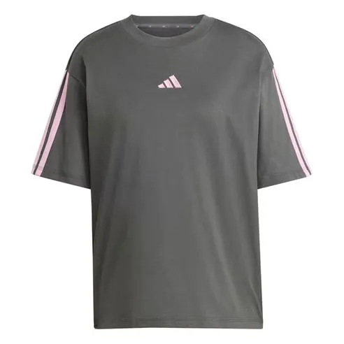 adidas Essentials 3 Stripe T-Shirt Womens