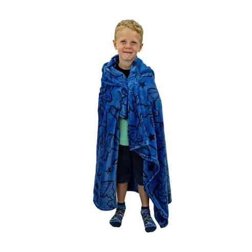 Sonic Grin Hood Black Blanket