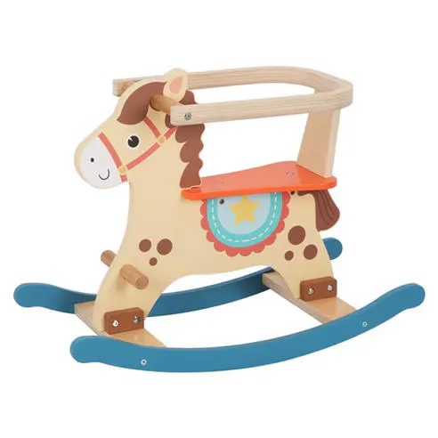 Tooky Toy Wooden Rocking Horse - Blue
