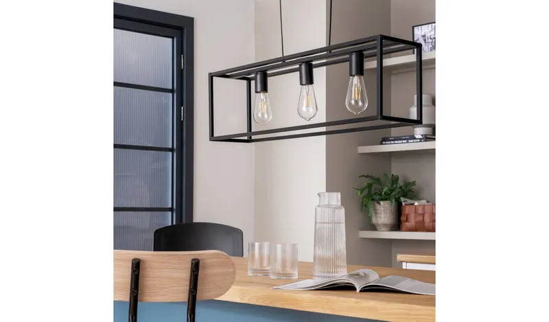 Argos Home Carriage Metal Flush Ceiling Light - Matt Black