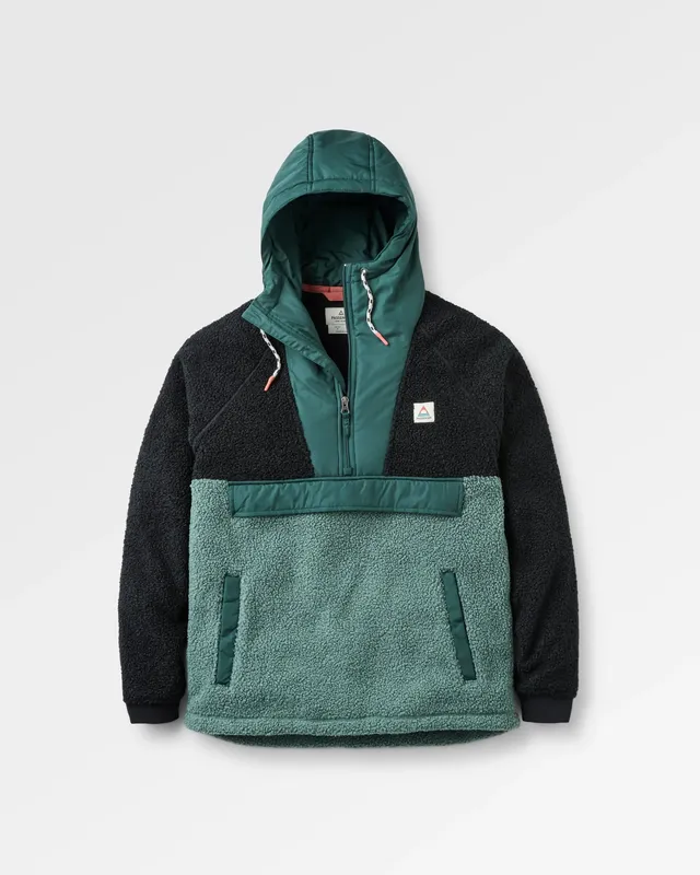Passenger Clothing Woodland Polar-lined Sherpa Fleece - Black/ Dark Forest