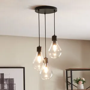 Flynn 3 Light Ceiling Fitting - Black