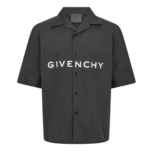 GIVENCHY Men's GIV Boxy Fit Short Sleeve Plain Shirt