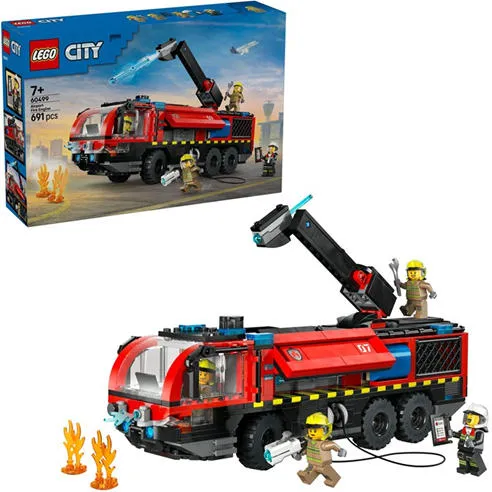 LEGO City Airport Fire Engine - Toy Truck Building Set 60499