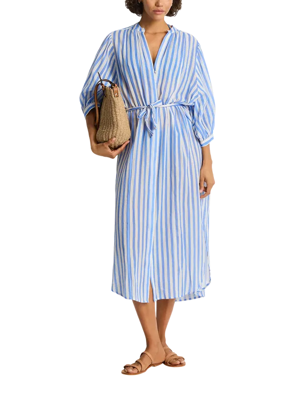 Sea Level Vacay Boho Long Shirt Dress