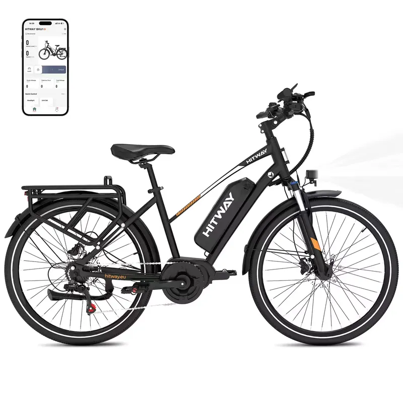 HITWAY Electric bike 27.5" E-bike 468Wh City electric bike 120–150km APP&NFC BK-U1