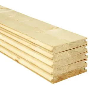 Wickes PTG Floorboards - 21 x 137 x 1800mm - Pack of 5