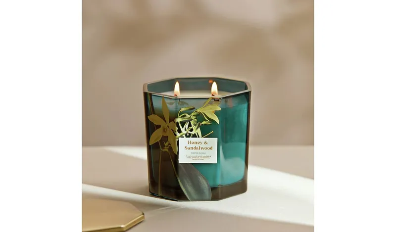 Habitat Multiwick Medium Candle - Honey & Sandalwood