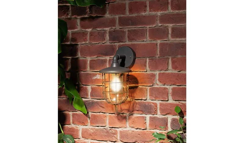 Argos Home Indira Grey Outdoor Cage Wall Lantern