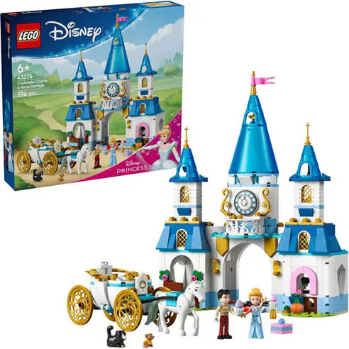LEGO Disney 43275 Princess Cinderella’s Castle & Horse Carriage