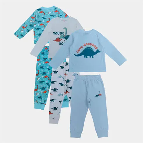 Star Kids' 3 Pack Cotton Long Sleeve Pyjama Sets