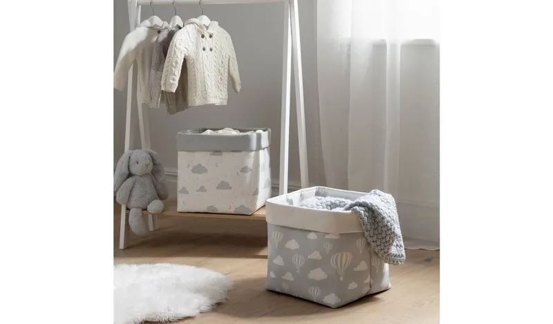 Argos Home Nursery Pack of 2 Storage Bag - Grey