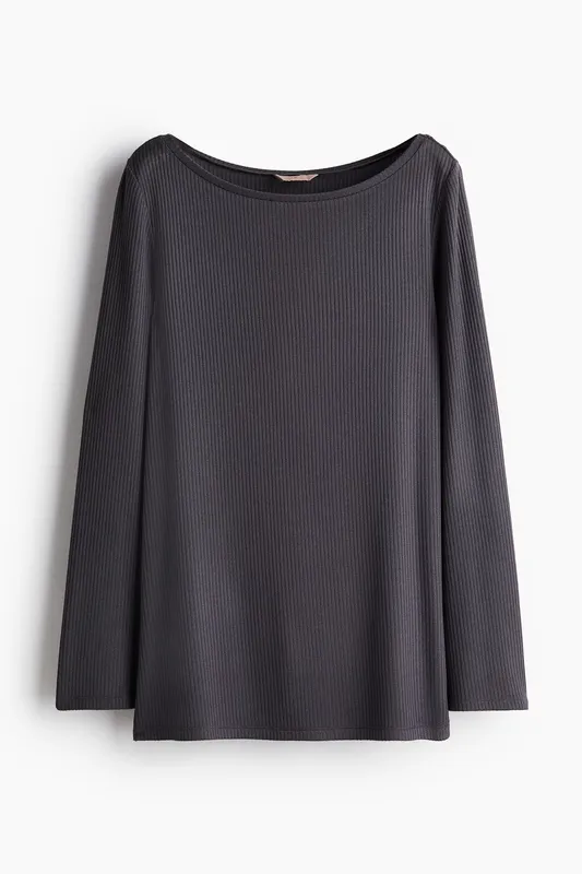 Boat-neck jumper