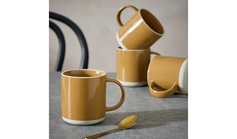Habitat Set of 4 Mugs - Brown