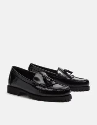 Authentic 3 eye loafer in black full grain leather