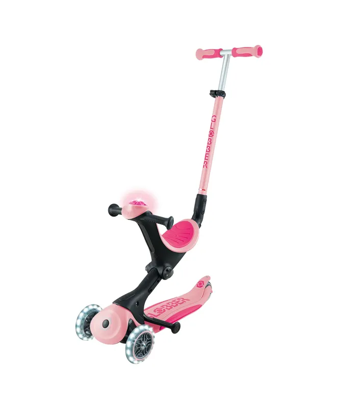 Globber Go Up Deluxe Lights - Pastel Pink