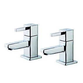 GoodHome Cooleen Bath Pillar Tap, Pack of 2