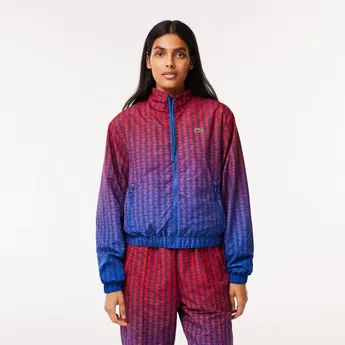 Lacoste Women's Monogram Print Ombre Tracksuit Top
