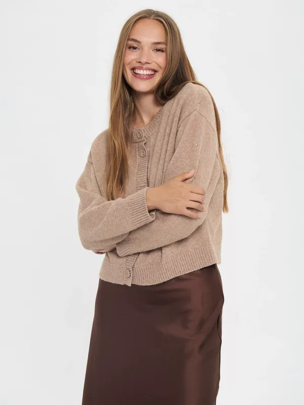 Saint Tropez Nova Crew Neck Embellished Cardigan