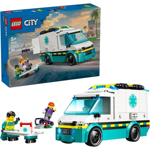 LEGO City 60451 Emergency Ambulance Toy Vehicle Set