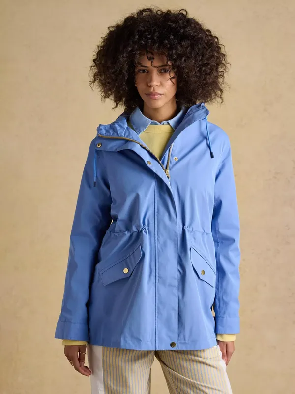 Joules Right as Rain Portwell Waterproof Raincoat, Blue