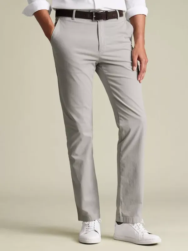 Charles Tyrwhitt Slim Fit Cotton Blend Trousers
