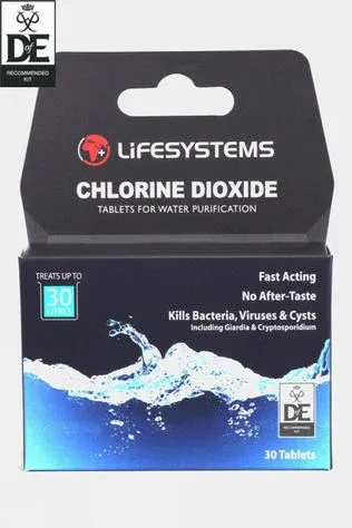 Lifesystems Chlorine Dioxide Water Purification Tablets