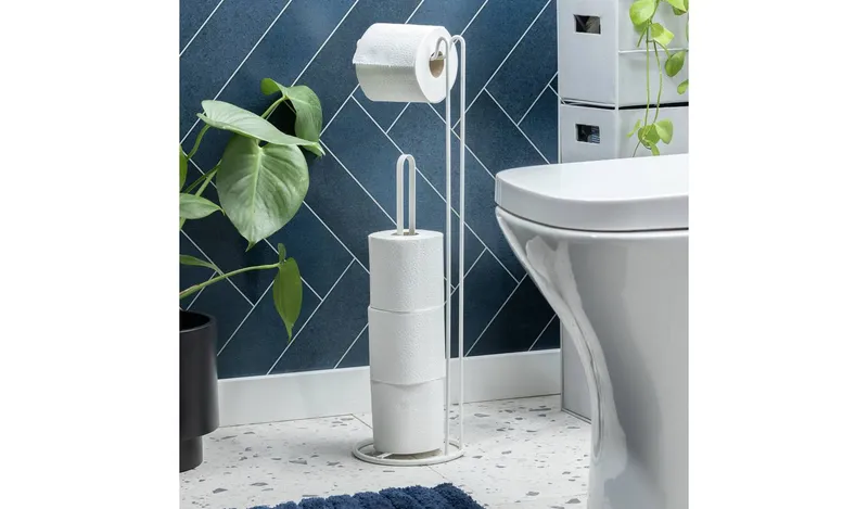 Argos Home Wire Toilet Roll Holder - White