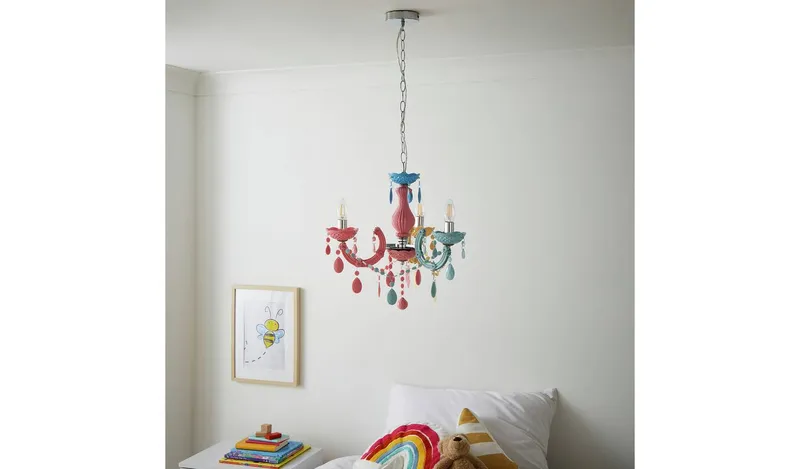 Glow Marie Therese Kids 3 Light Chandelier - Multicoloured