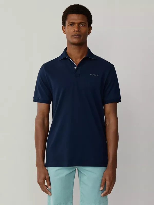 Hackett London Cotton Regular Fit Short Sleeve Polo Shirt