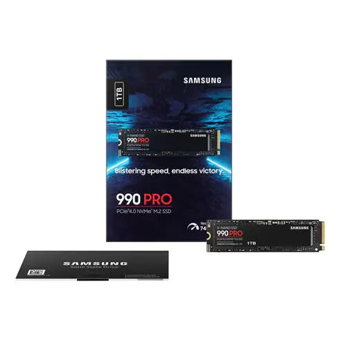 Samsung 990 PRO 1TB PCIe 4.0 (up to 7450 MB/s) NVMe M.2 (2280) Internal Solid State Drive (SSD)