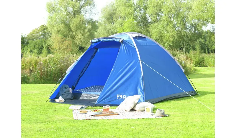 Pro Action 6 Person 1 Room Dome Camping Tent with Porch