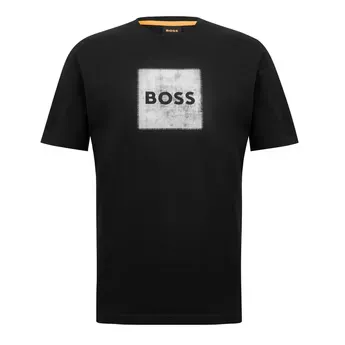 Boss Mens BOSS ORANGE Short Sleeve T-Shirt with Contemporary Stitched Logo