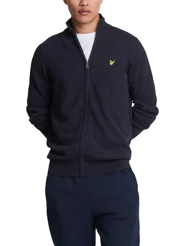 Lyle & Scott Lambswool Blend Zip Through Cardigan
