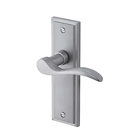 Colours Sennen Nickel effect Aluminium Scroll Door handle (L)105mm (D)70mm