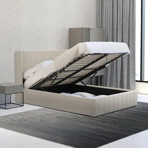 Olivia Ottoman Bed - Cream / Double