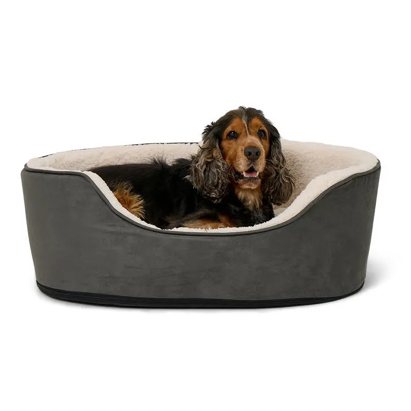 Pets at Home Oval Dog Bed Dark Grey