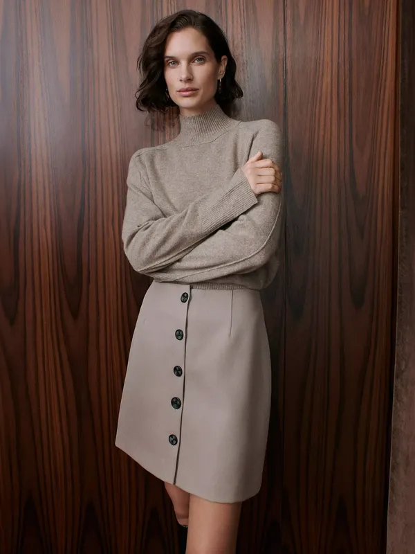 Whistles Alpaca Blend Fluffy Cropped Knit